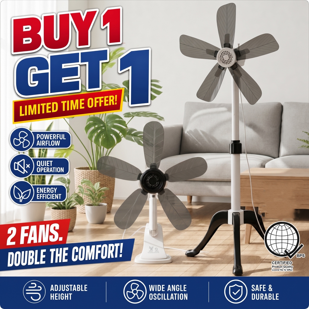 SYCAT-J680-5 Blades Stand Fan/Clip Fan Family Electric Fan Sale Floor ...