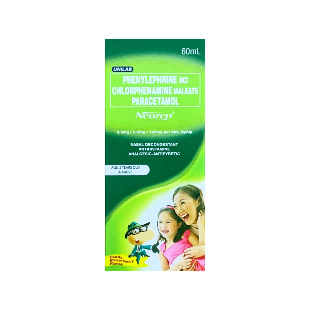 Neozep 60mL Syrup For the relief of Children's colds | Shopee Philippines