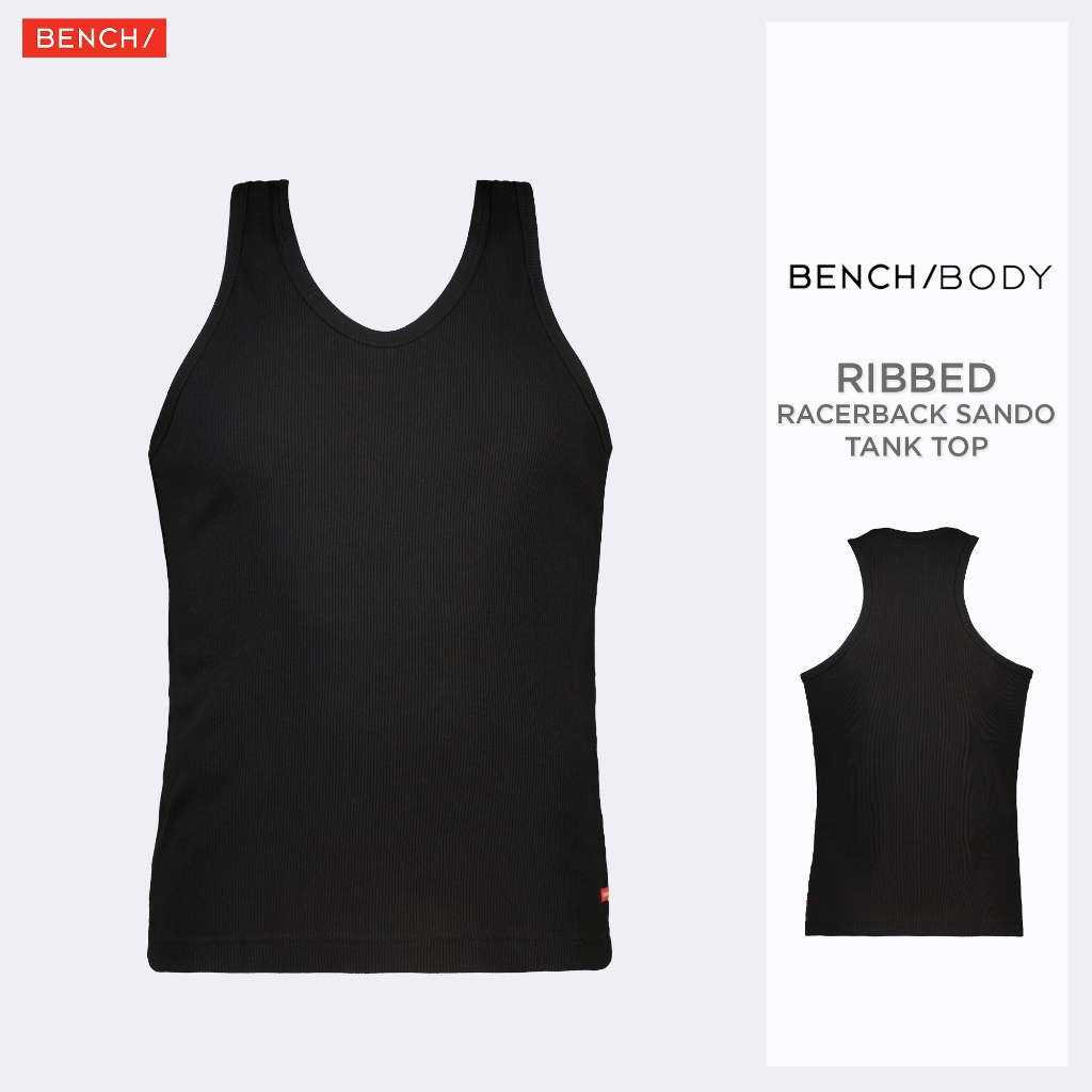 BUT0044 - BENCH/ Men's Ribbed Racer Back Sando Tank Top | Shopee ...