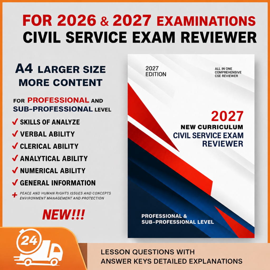 Civil Service Reviewer 2026 Prof and Subprof Level for 2026 ...