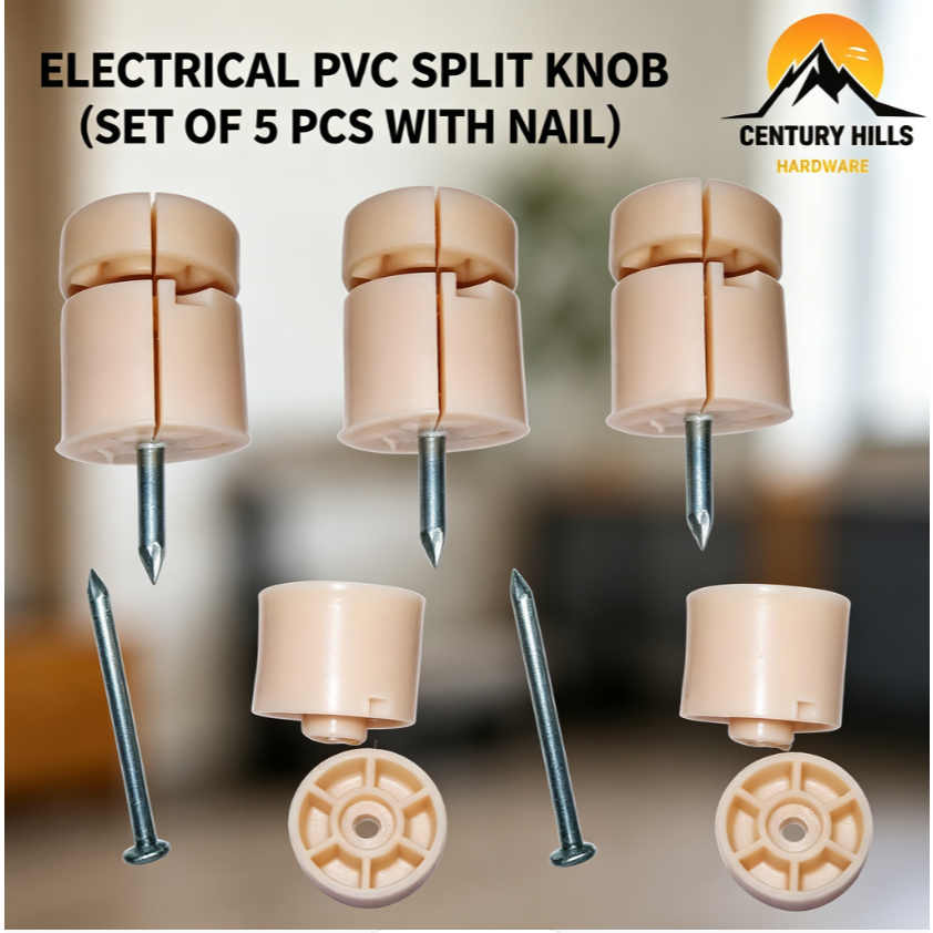 ELECTRICAL PVC SPLIT KNOB (SET OF 5 PCS WITH NAIL) | Shopee Philippines