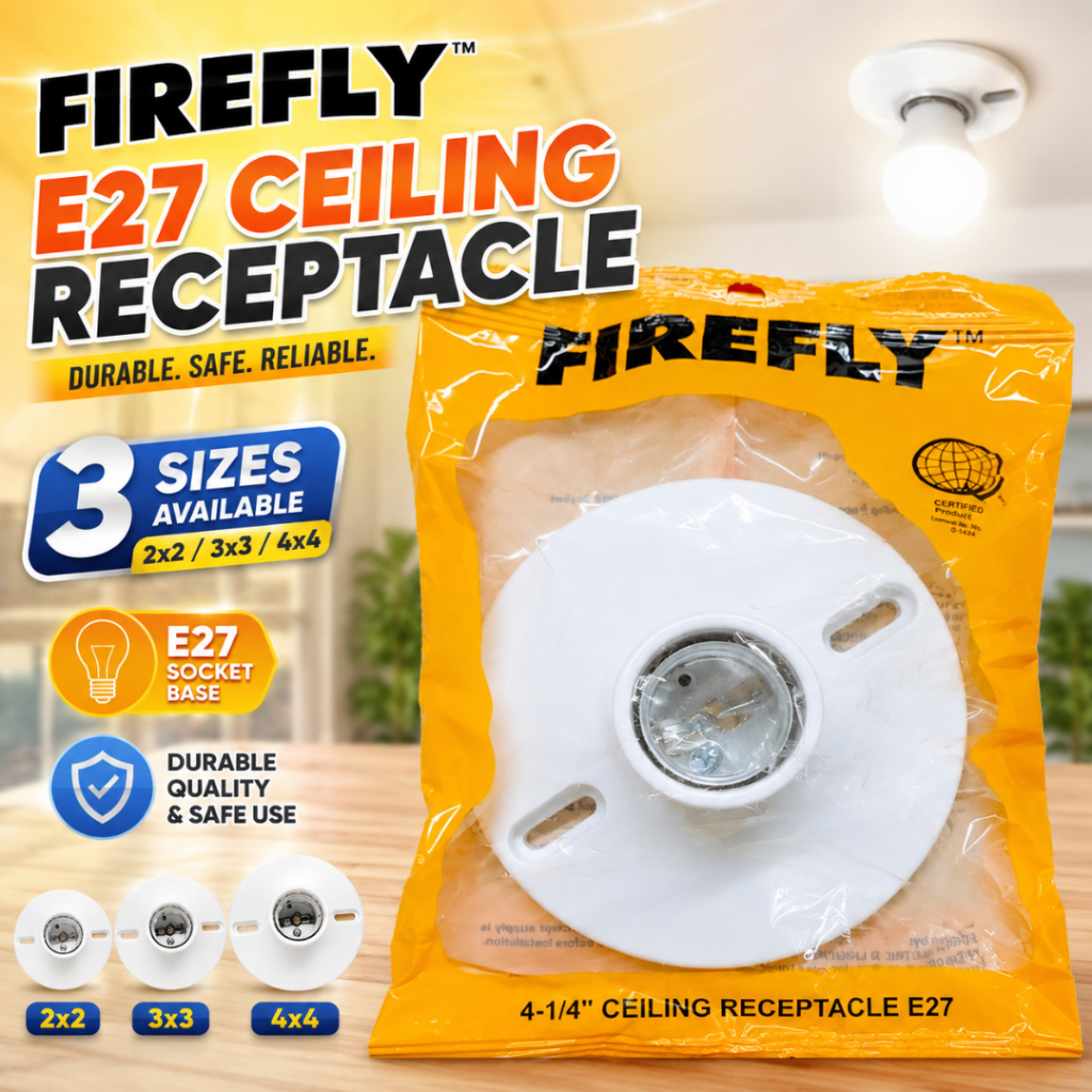 3SIZES RECEPTACLE firefly E27 Ceiling Receptacle White firefly ...