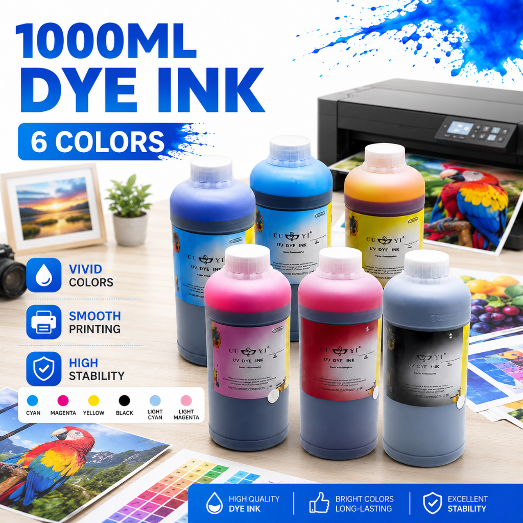 CUYI Refillable Dye Ink for Inkjet Printer 1000ml | Shopee Philippines