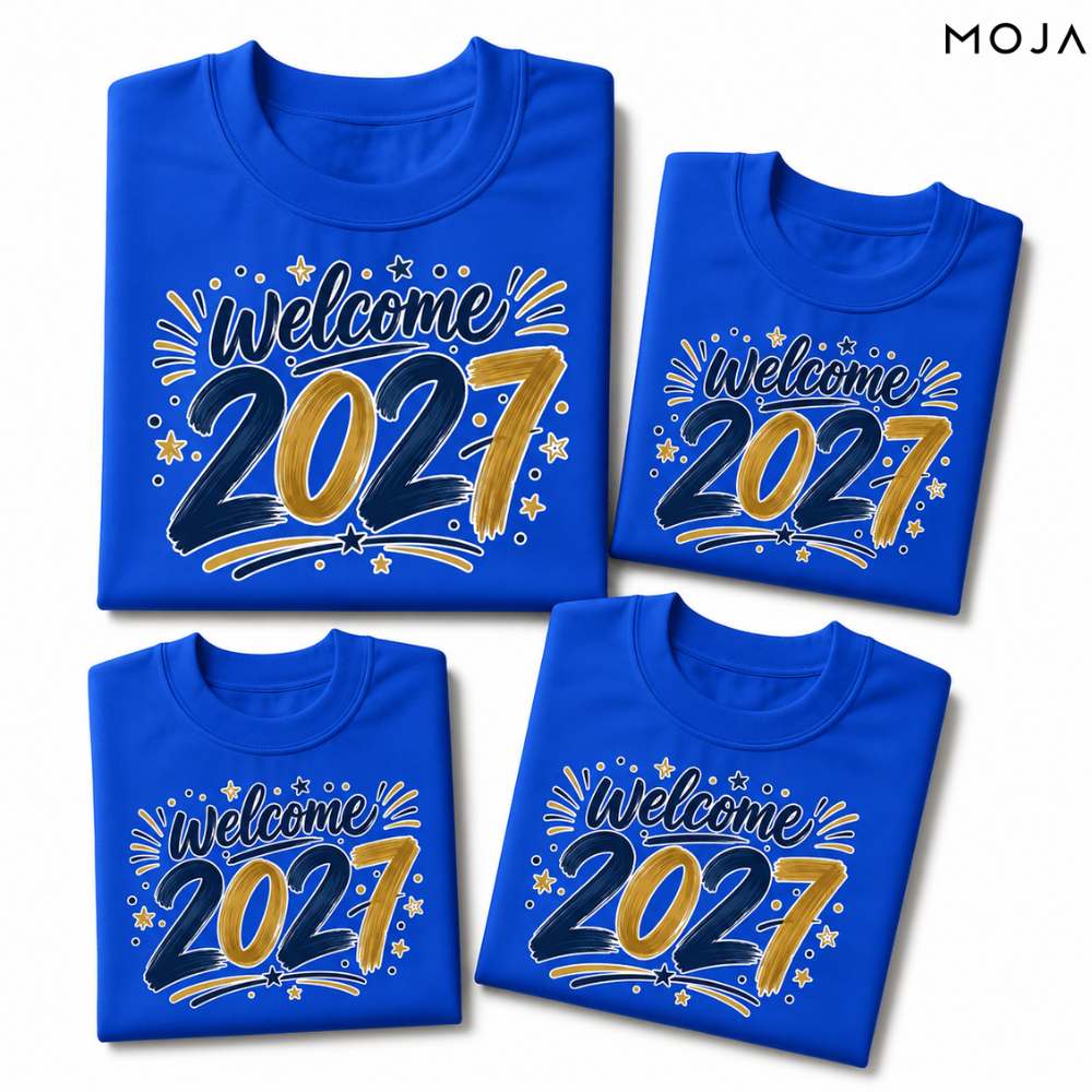 Yalex Welcome 2027 Luminous Blue Matching Family shirt set Newyear 2027 ...