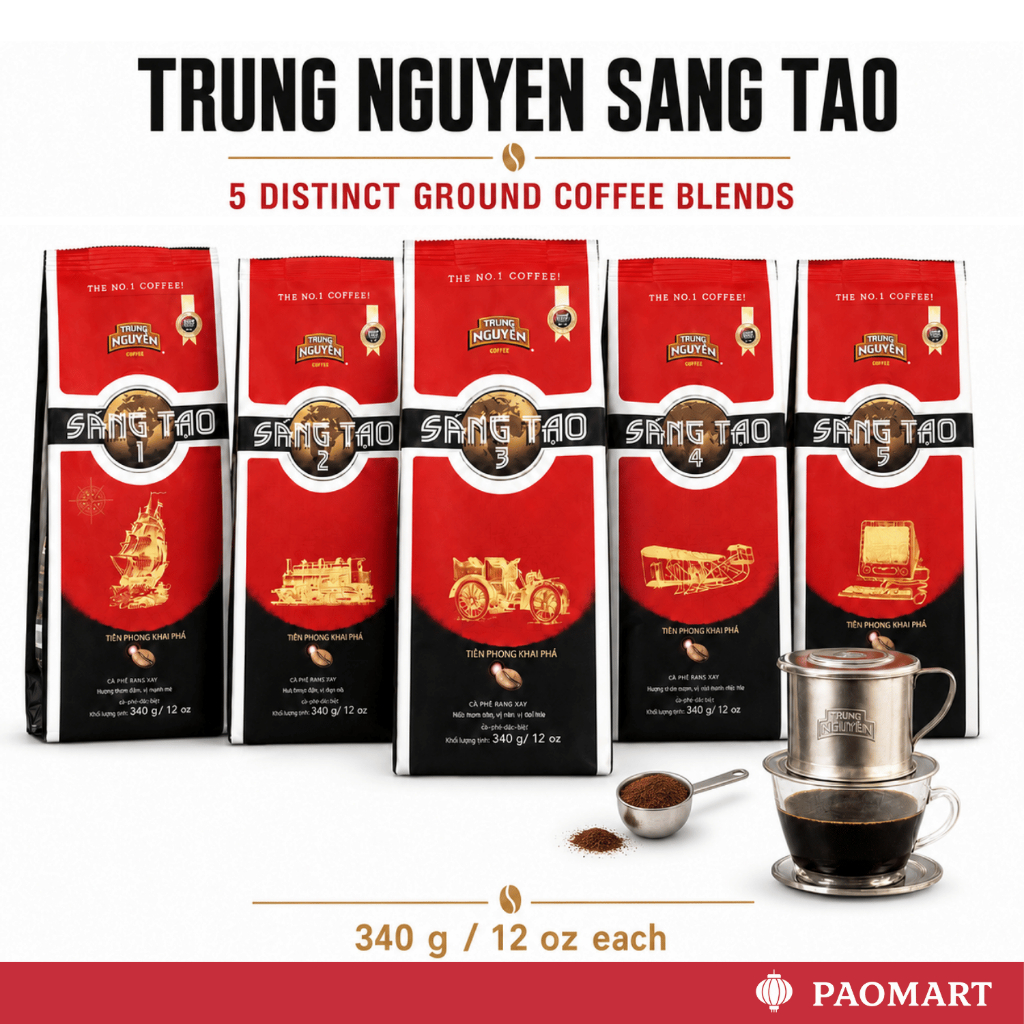 Trung Nguyen Ground Coffee Beans - Sang Tao 1 2 3 4 5 - Vietnam