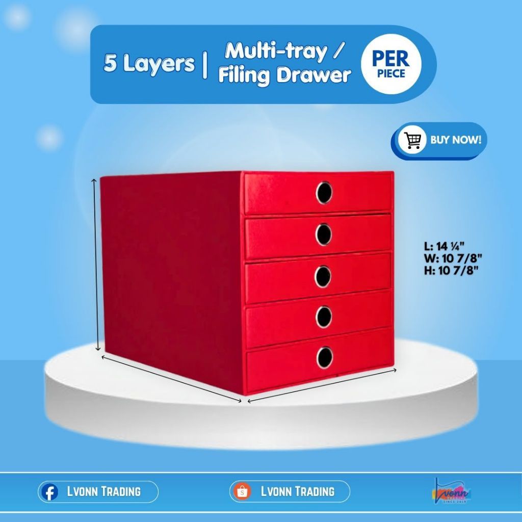 Filing drawer/filing boxes/desk drawer (via lalamove) | Shopee Philippines