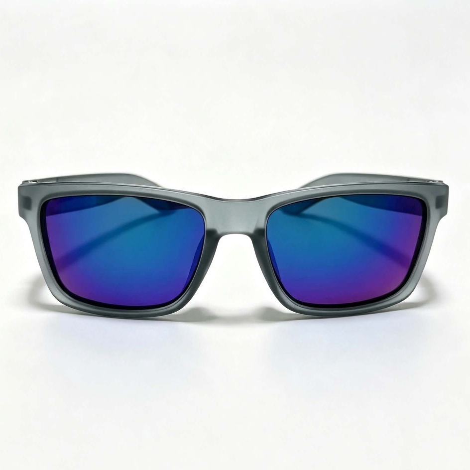 Classic Square Frame Sunglasses – Blue & Purple Gradient Lenses ...