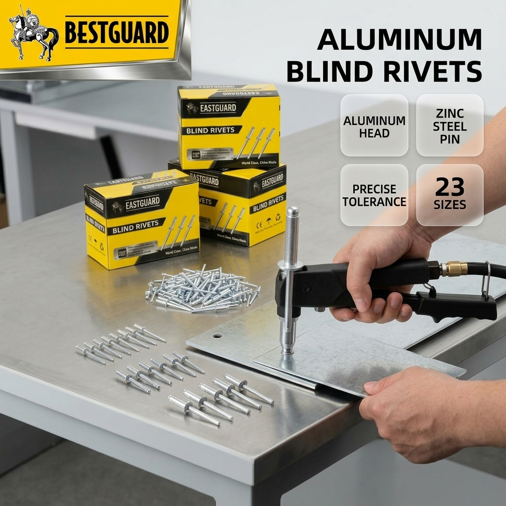 BESTGUARD Aluminum Blind Rivets Per Box 1/8, 5/32, 3/16in Multi-Size ...
