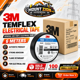 [Box] 100pcs 3M Tartan Temflex Electrical Tape Small Size 6 Meters ...