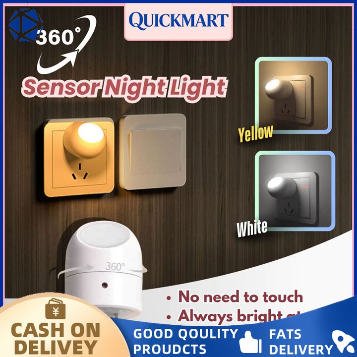 Led Rotating 360° Sensor Night Light Plug-in Remote Control Corridor ...