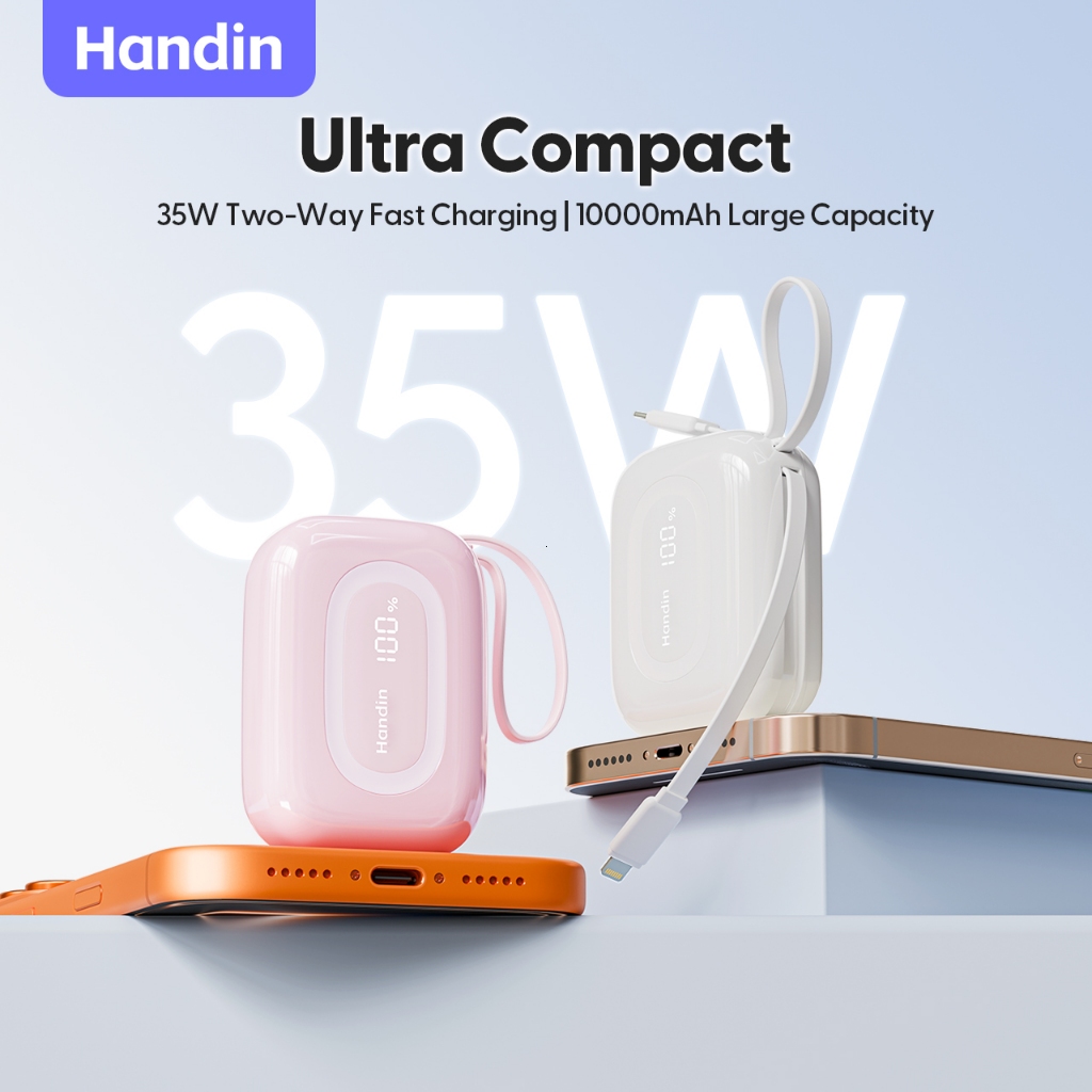 Handin mini 10000mAh Portable Powerbank 22.5W Fast Charging Built-in ...