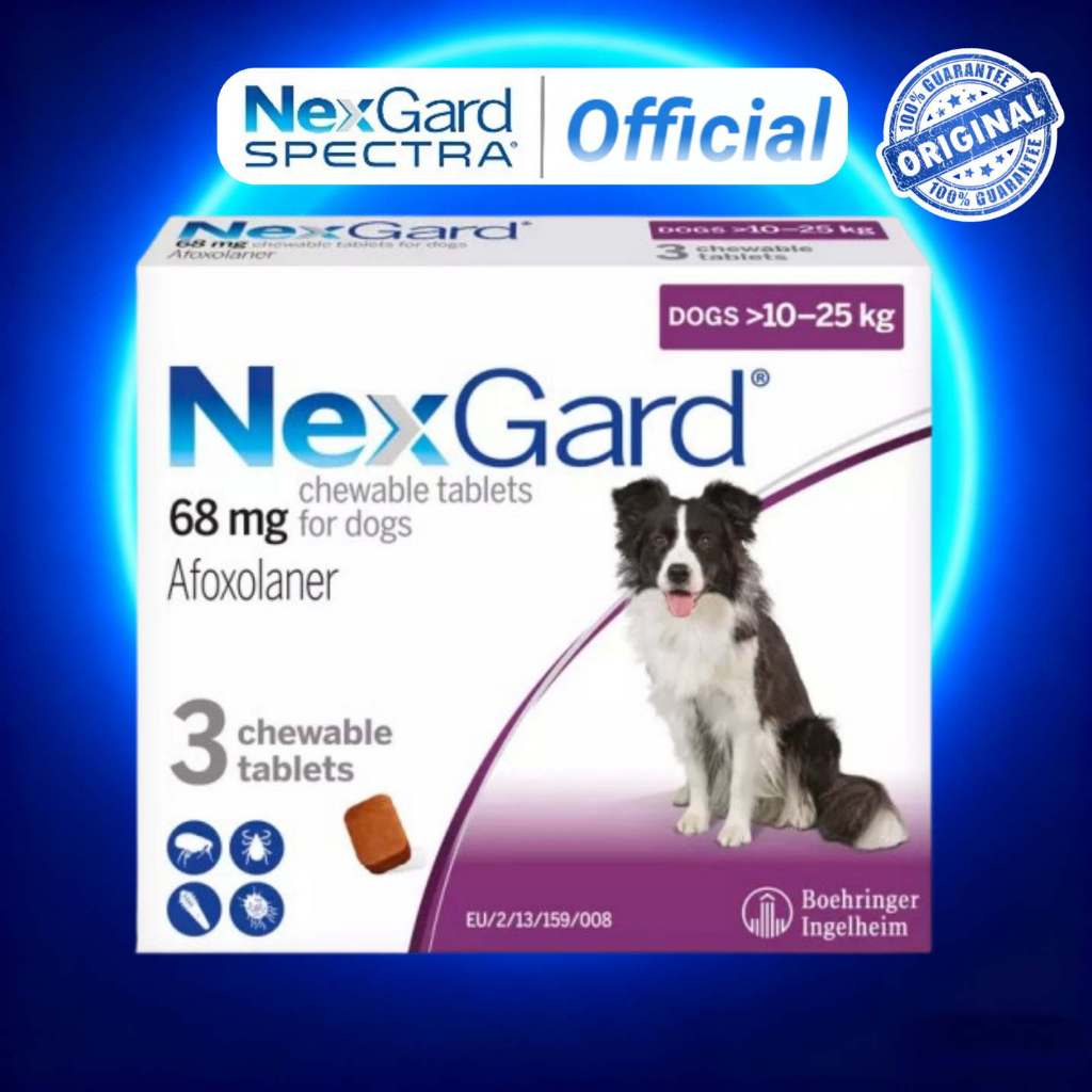 10-25kg Nexgard plain Anti Tick & Flea with Sticker for DOGS Chewable ...