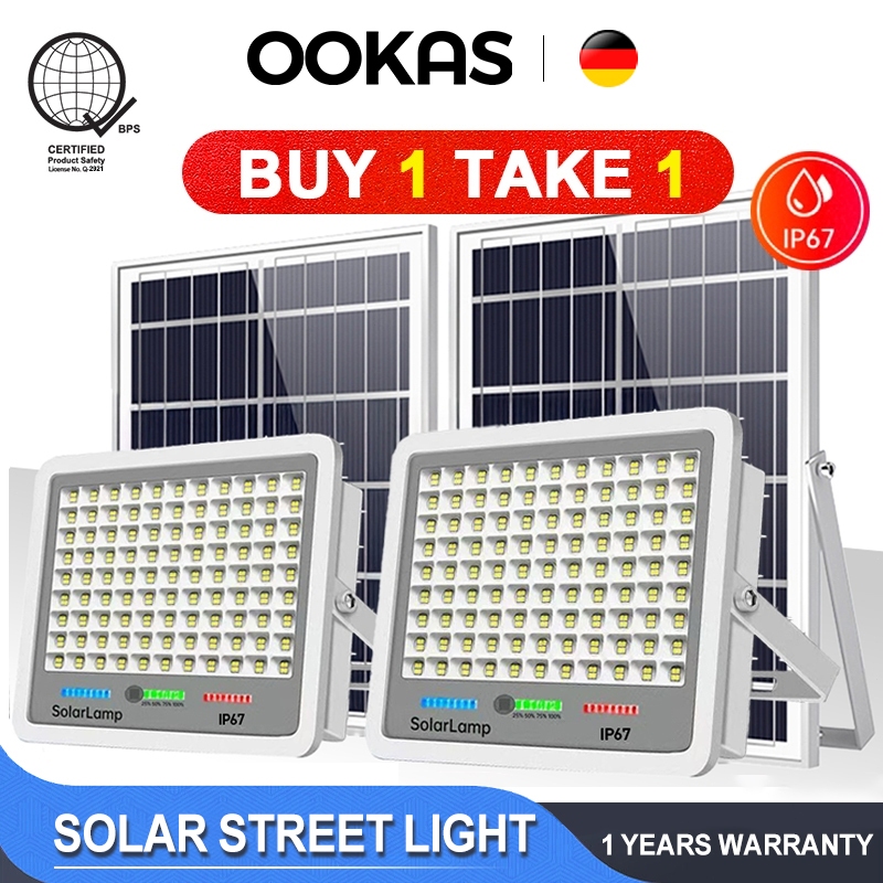 OOKAS 60X Highlight Solar Lights Outdoor Waterproof Solar Flood Light ...