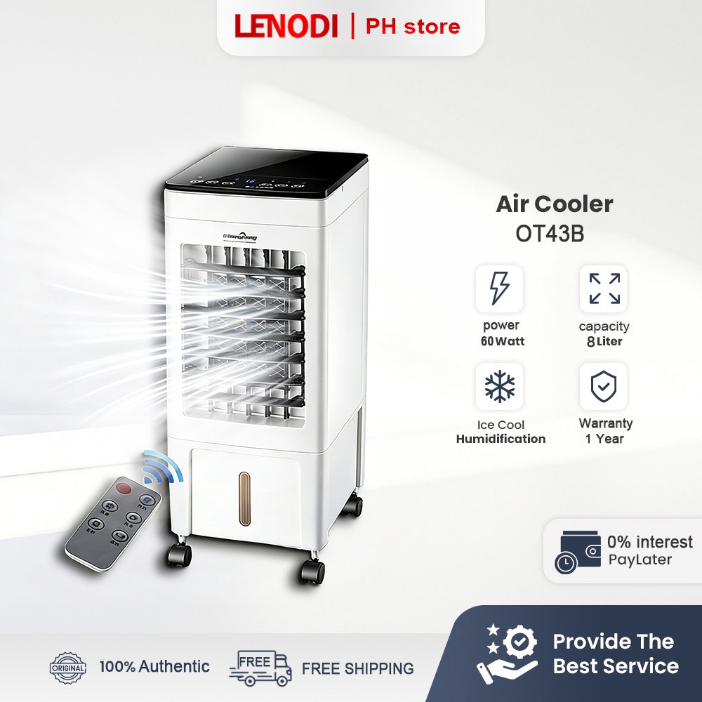 LENODI 30L Portable Ice Cooling Fan Circulation Ultra Quiet 8H Timer 3 ...