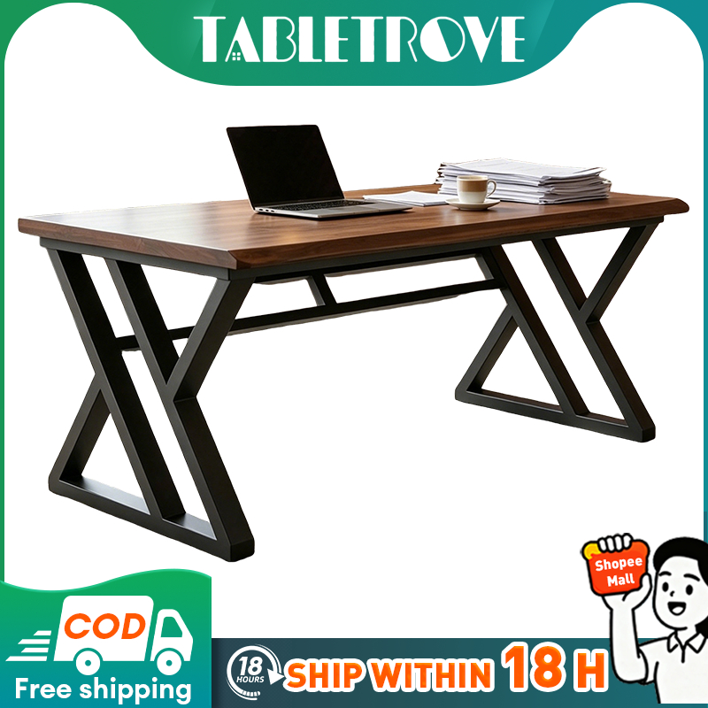 TABLRTROVE Solid Wood Desk 10-Min Easy Setup Heavy Duty Computer Table ...