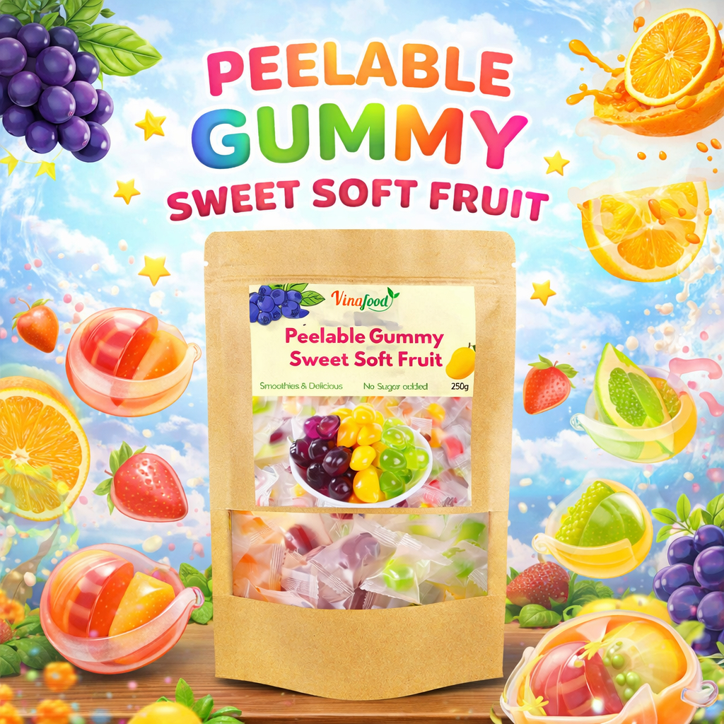 Premium Peelable Gummy Candy – Soft Sweet Fruit Flavor, Kids & Adults ...