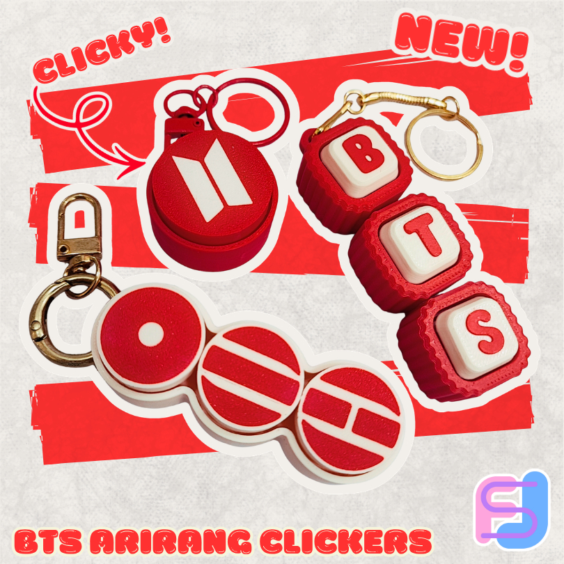 TRENDING - BTS Arirang Fidget Clicker Keychain, 3D Printed BTS Stress ...