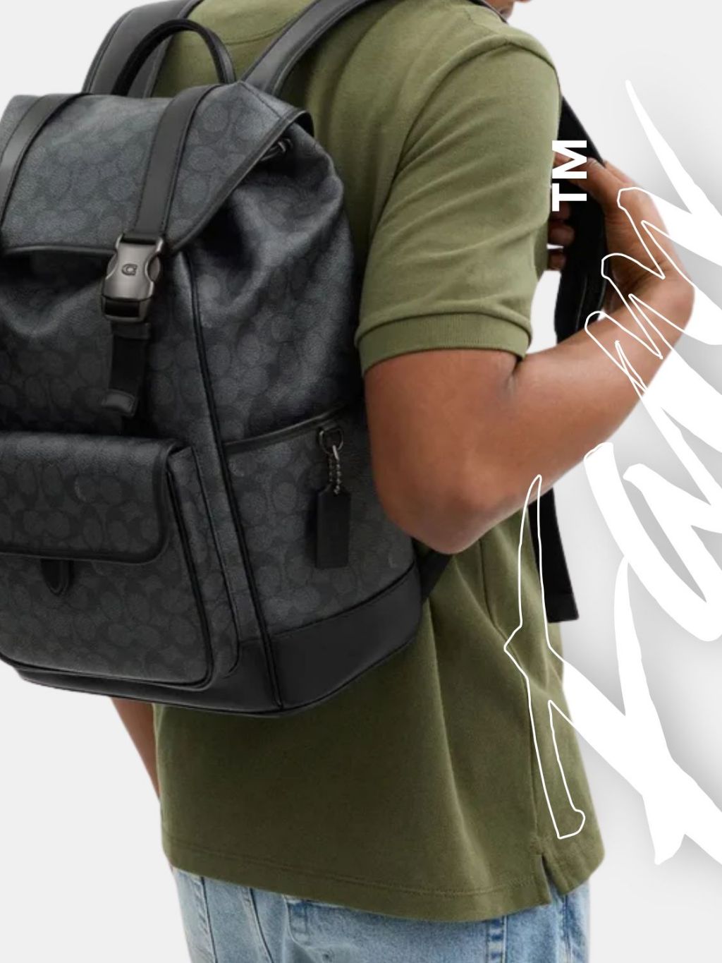 COACH League Flap Backpack in Signature Canvas | Shopee Philippines