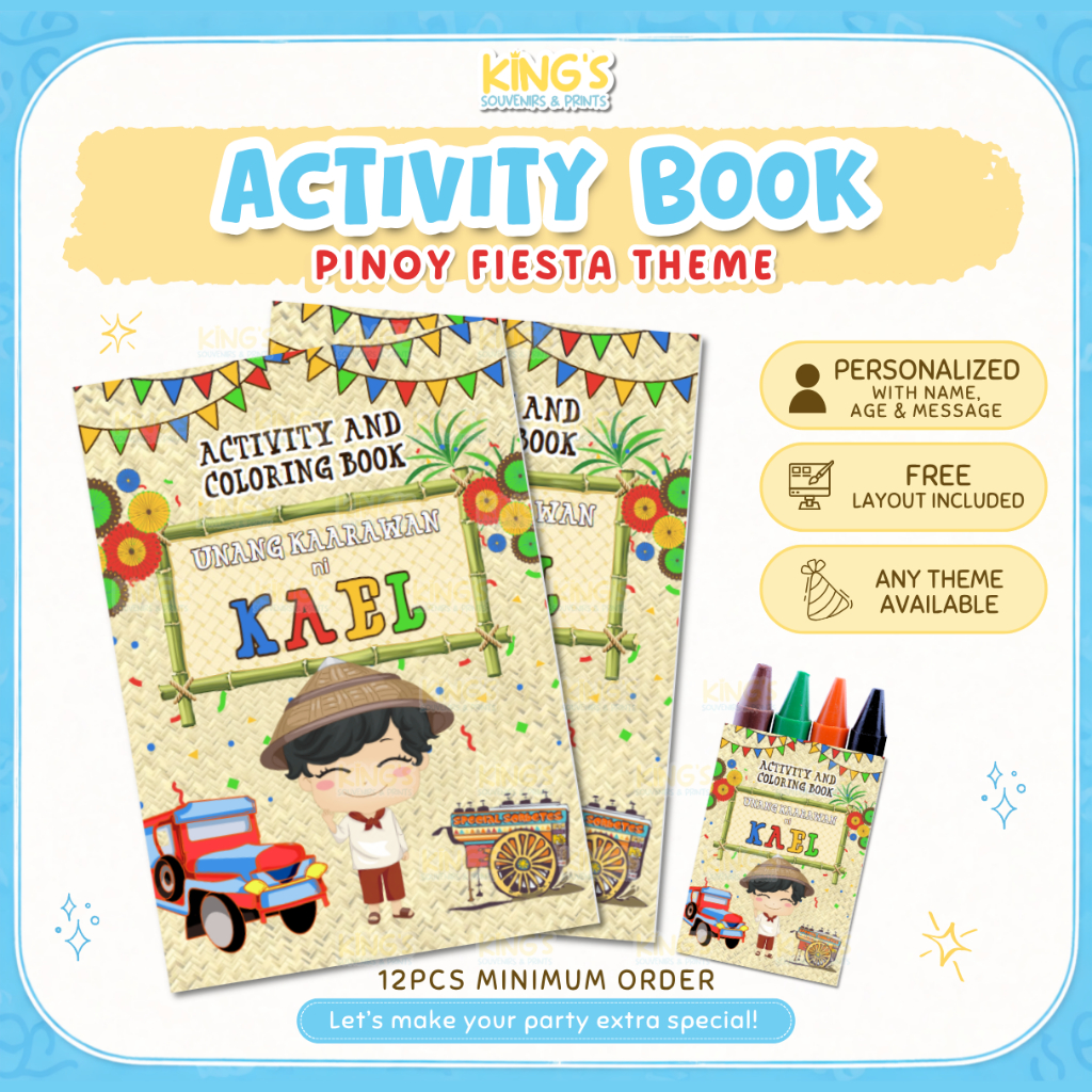 Pinoy Fiesta / Pistang Pinoy Activity and Coloring Book | Customized ...