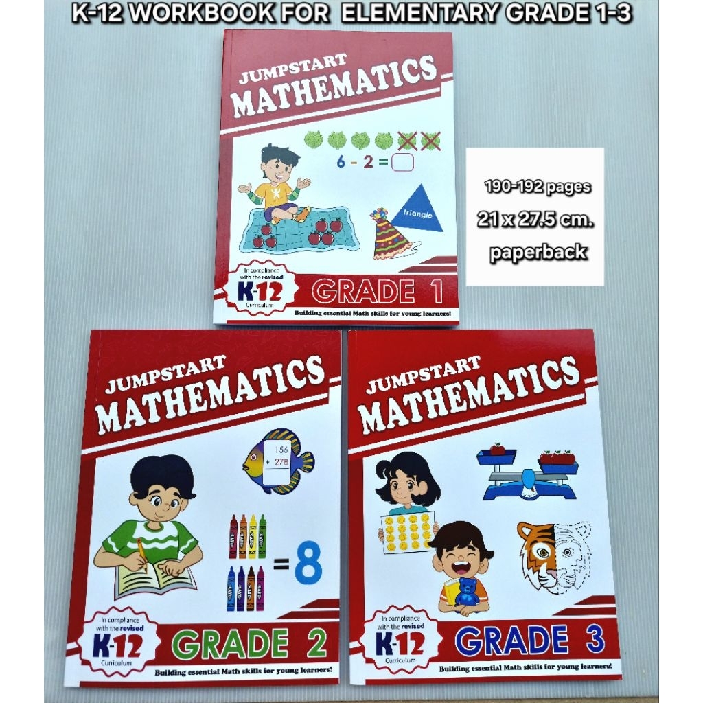 Jumpstart Math Workbooks For Grades 1 to 3 -In Compliance With Dep Ed K ...