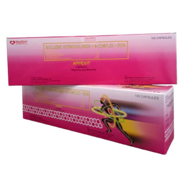 Appevit Buclizine Plus B-Complex Plus Iron 10 Capsules Per Order ...