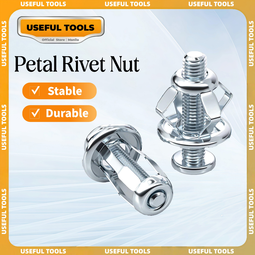 10PCS Metal Rivet Nut M5 M6 Iron Skin Petal Rivet Nut Lock Jack Nuts ...