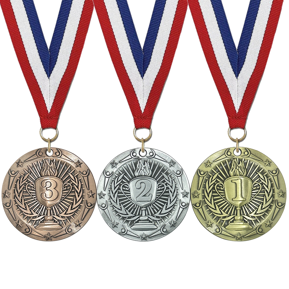 1st Place Gold Medal with Ribbon Champion Award Medal Sports ...
