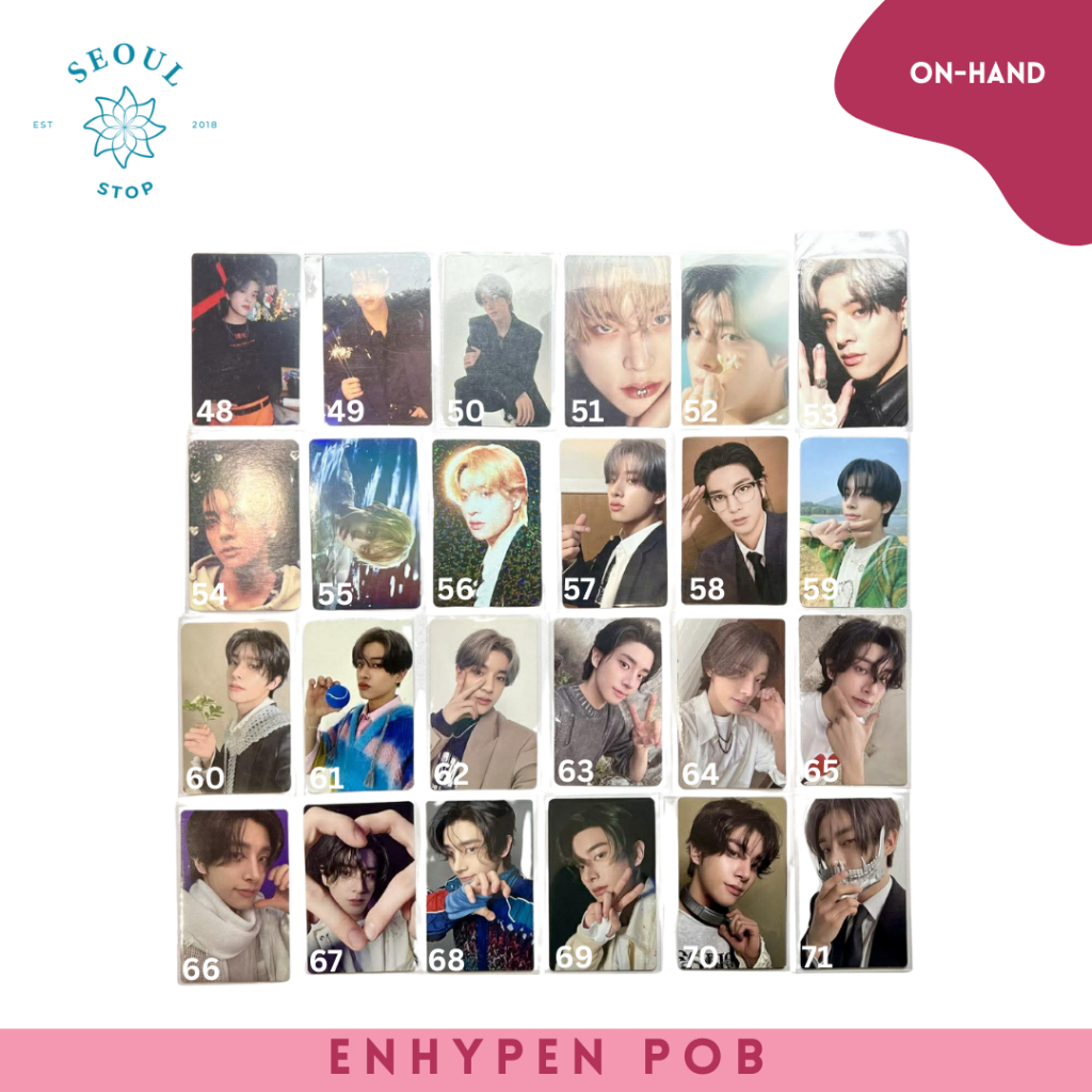 ENHYPEN POB - NI-KI HEESEUNG JAKE SUNGHOON OFFICIAL PHOTOCARD PREORDER ...