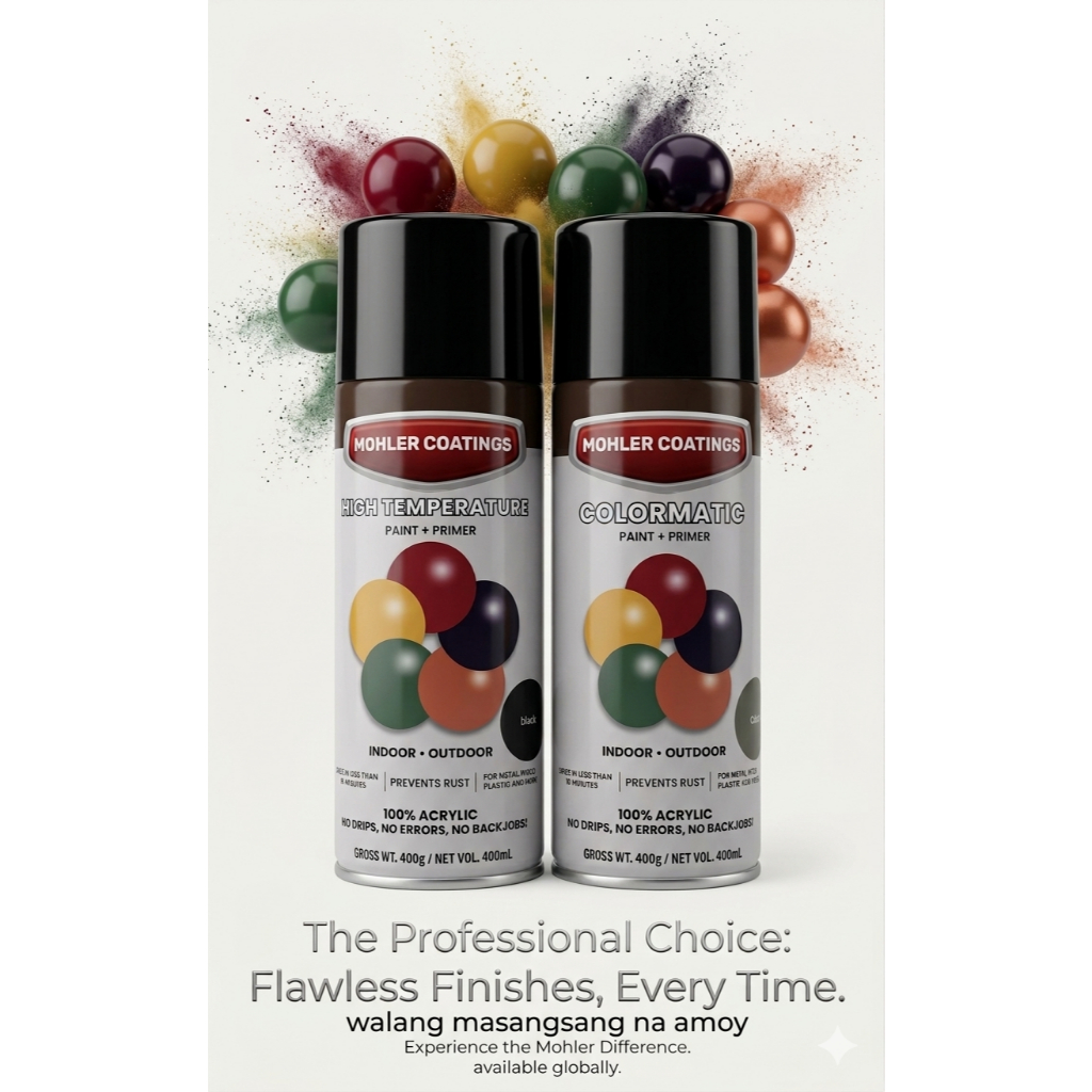MOHLER Coatings Colormatic Spray Paint (Primer+Paint , High Temperature ...