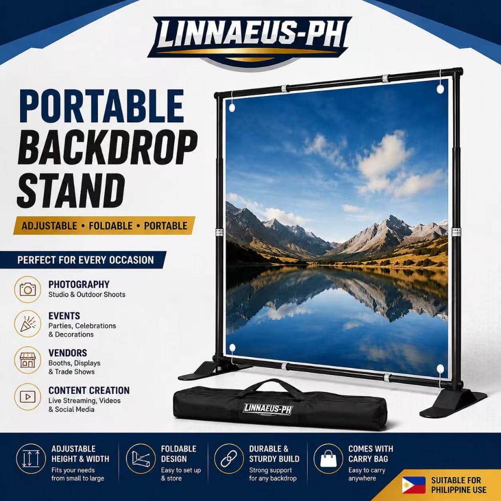 Portable backdrop - adjustable collapsible | Shopee Philippines