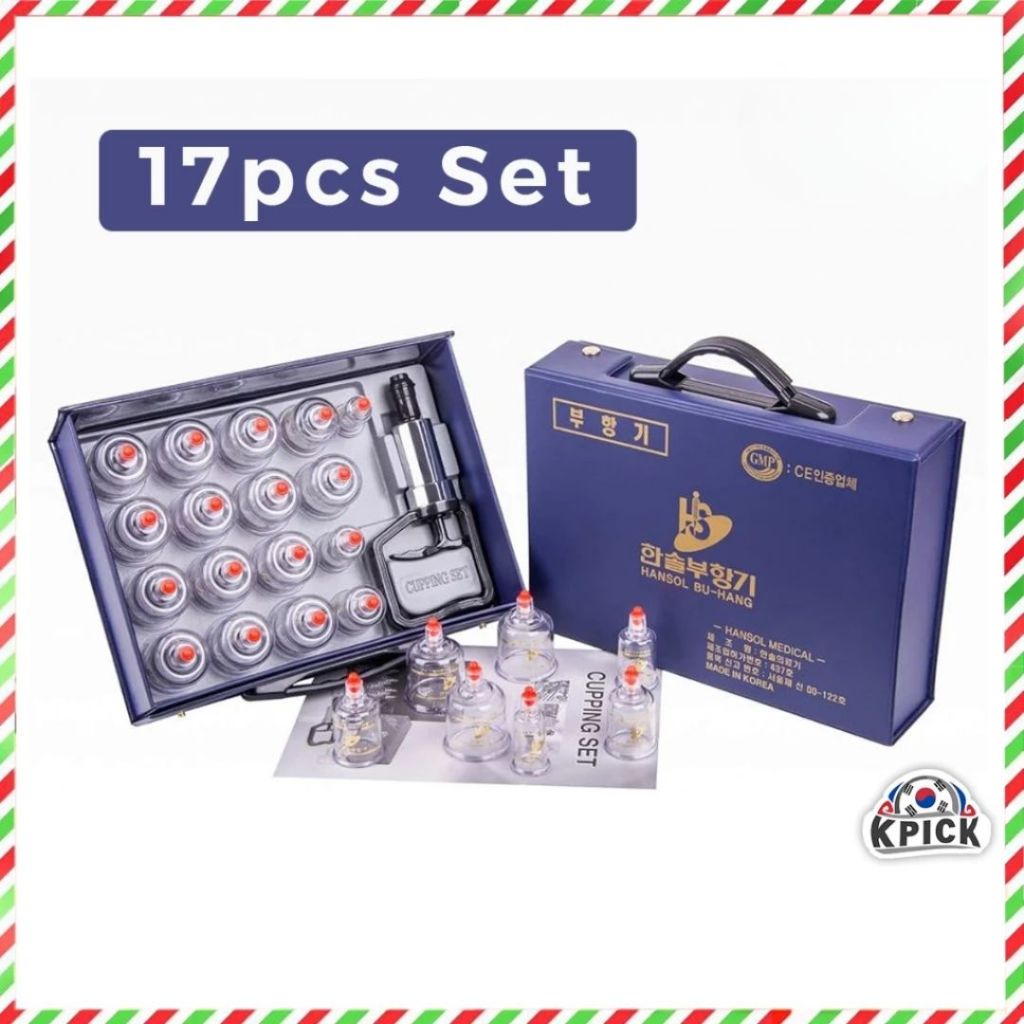 Hansol Buhang 17 Cups Tempered Cupping Therapy Body Healthy Messager ...