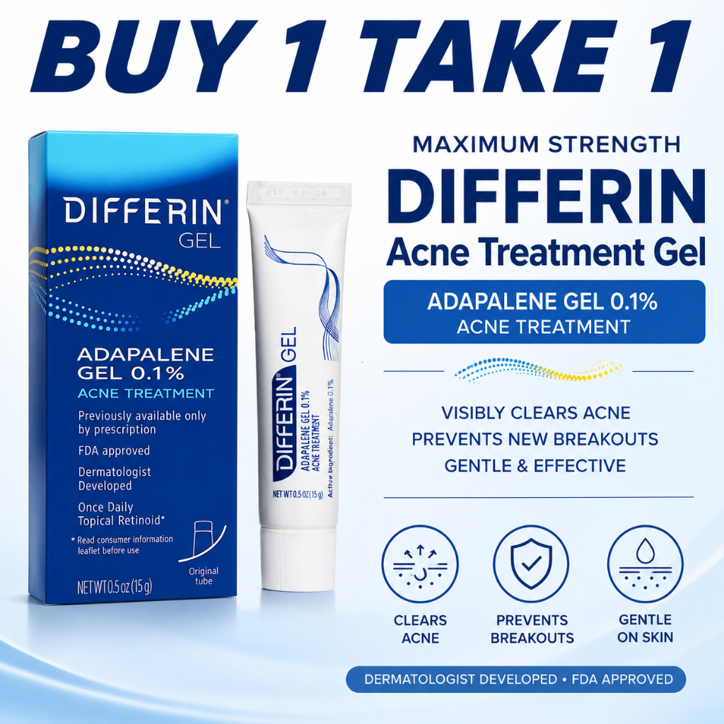 0.1% Adapalene Gel Differin Retinoid Anti-Acne Reduce Redness ...