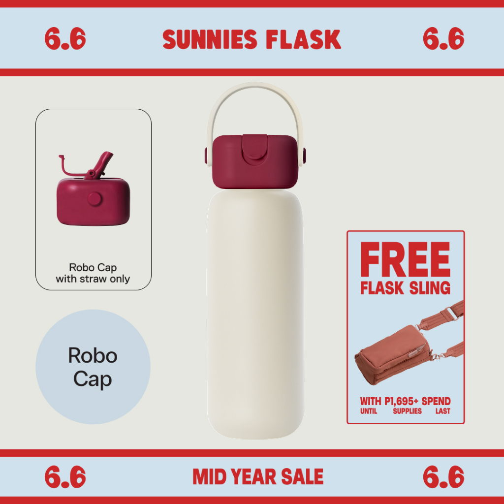 Sunnies Flask Robo Cap (Cube-Shaped Sip Straw Water Tumbler Accessory ...