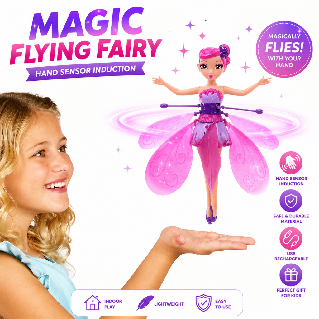 YUNLEO Flying Fairy Dolls Induction Infrared Aircraft Toy Kid's Flight ...