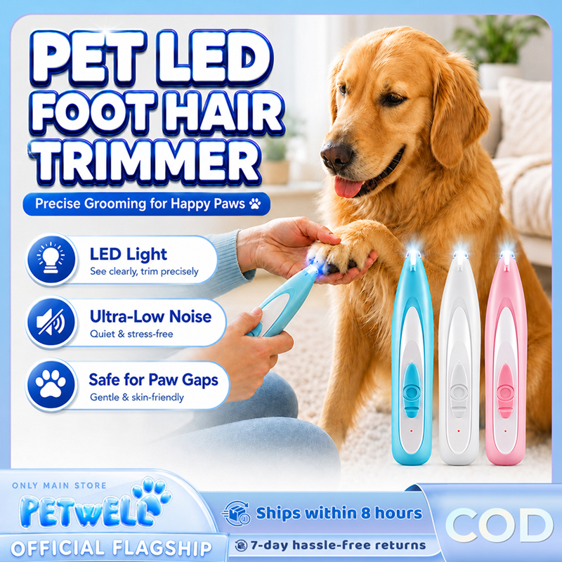 PETWELL Electric Dog Cat Mute Paw Shaver Foot Hair Trimmer Pet Paw ...