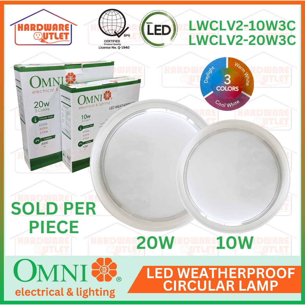 Omni LED Weatherproof Circular Lamp 10W 20W 3 Colors Daylight Warm ...