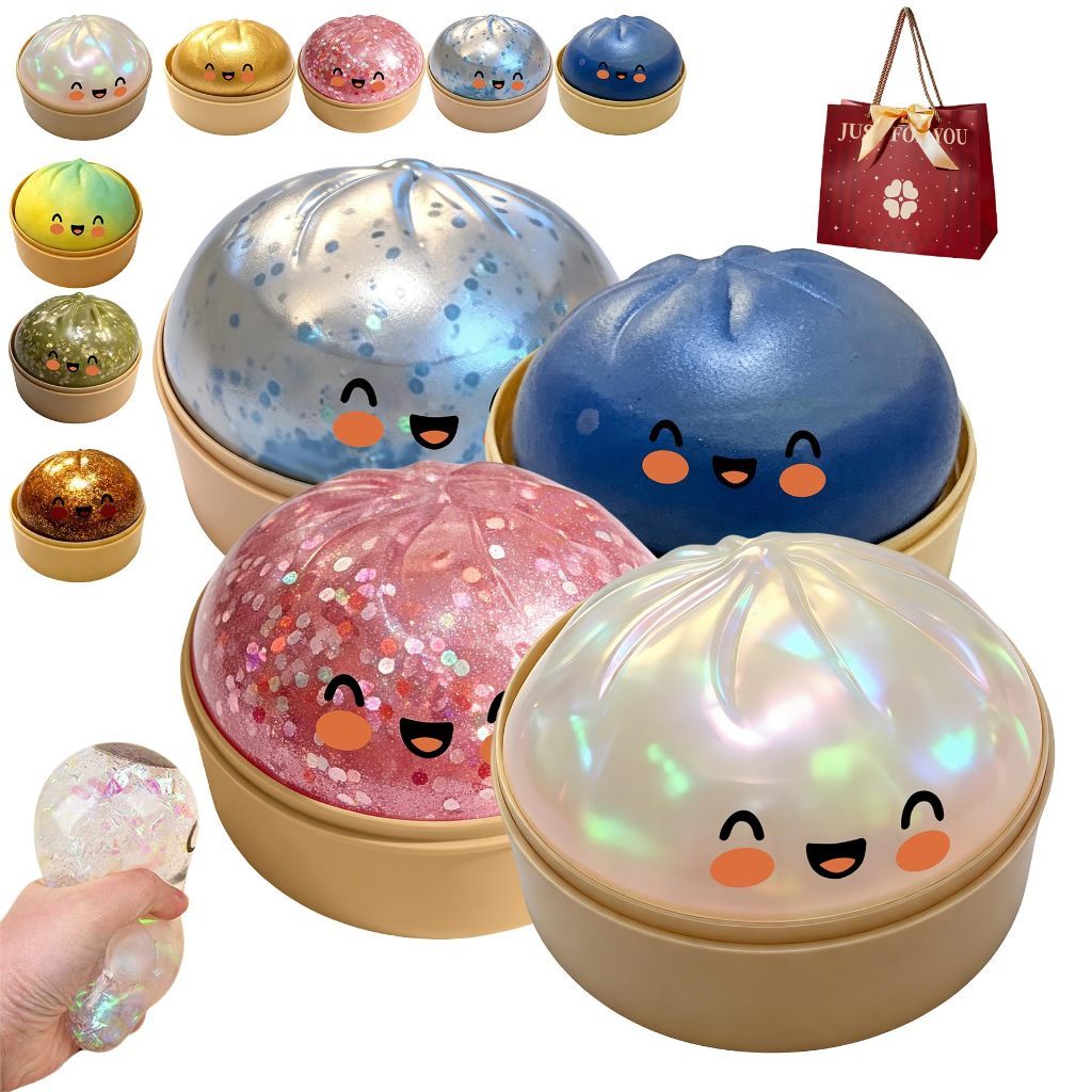 2026new Glitter Dumpling Squishy Toy Simulation Bao Bun with Free ...
