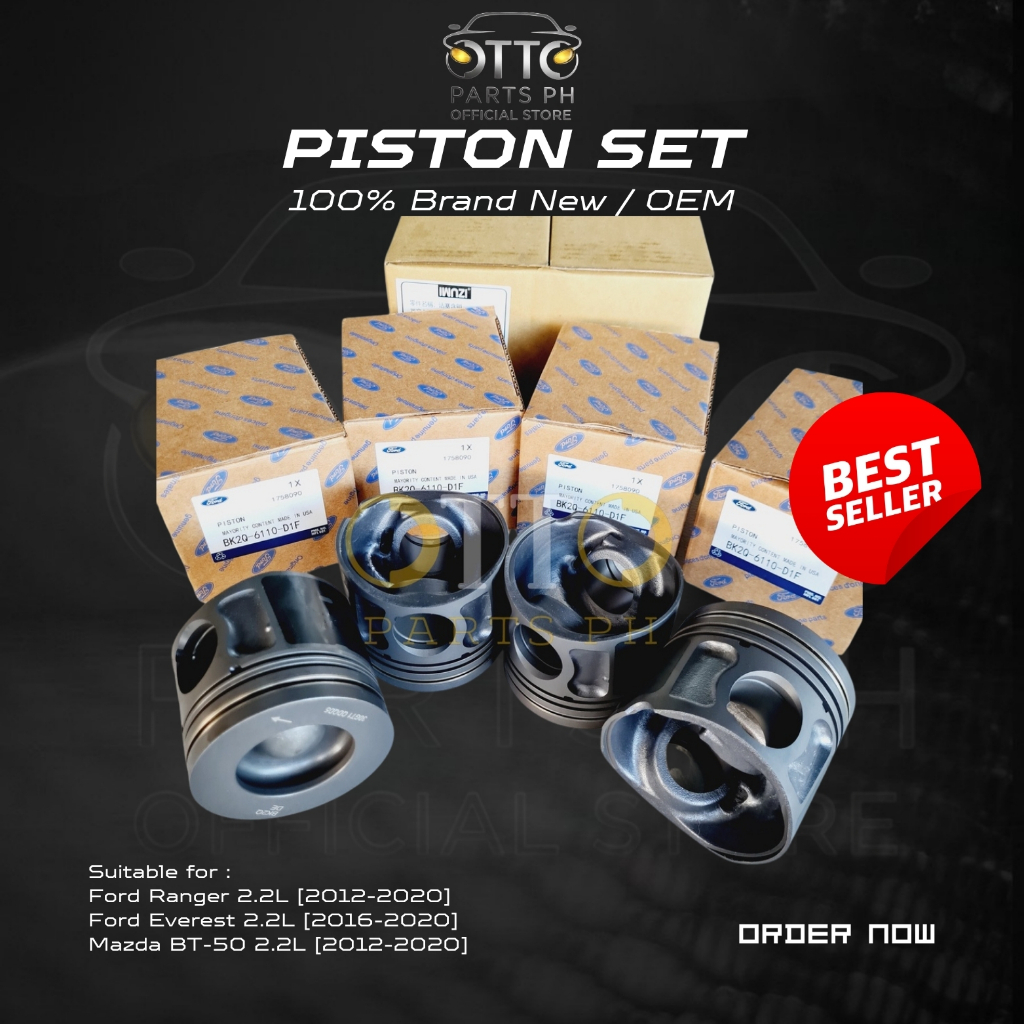 OEM Piston Set for 2.2L Ford Ranger BT-50 2012-2020 and Everest 2016 ...
