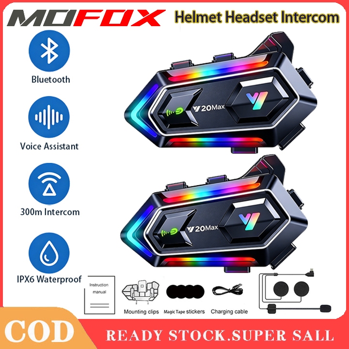 Helmet Intercom with Mesh & Bluetooth | Shopee PH