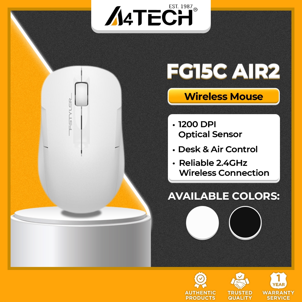 A4Tech FG15C Air 2 Wireless Mouse, 1200 DPI Dual Function Desk-Air 2 ...