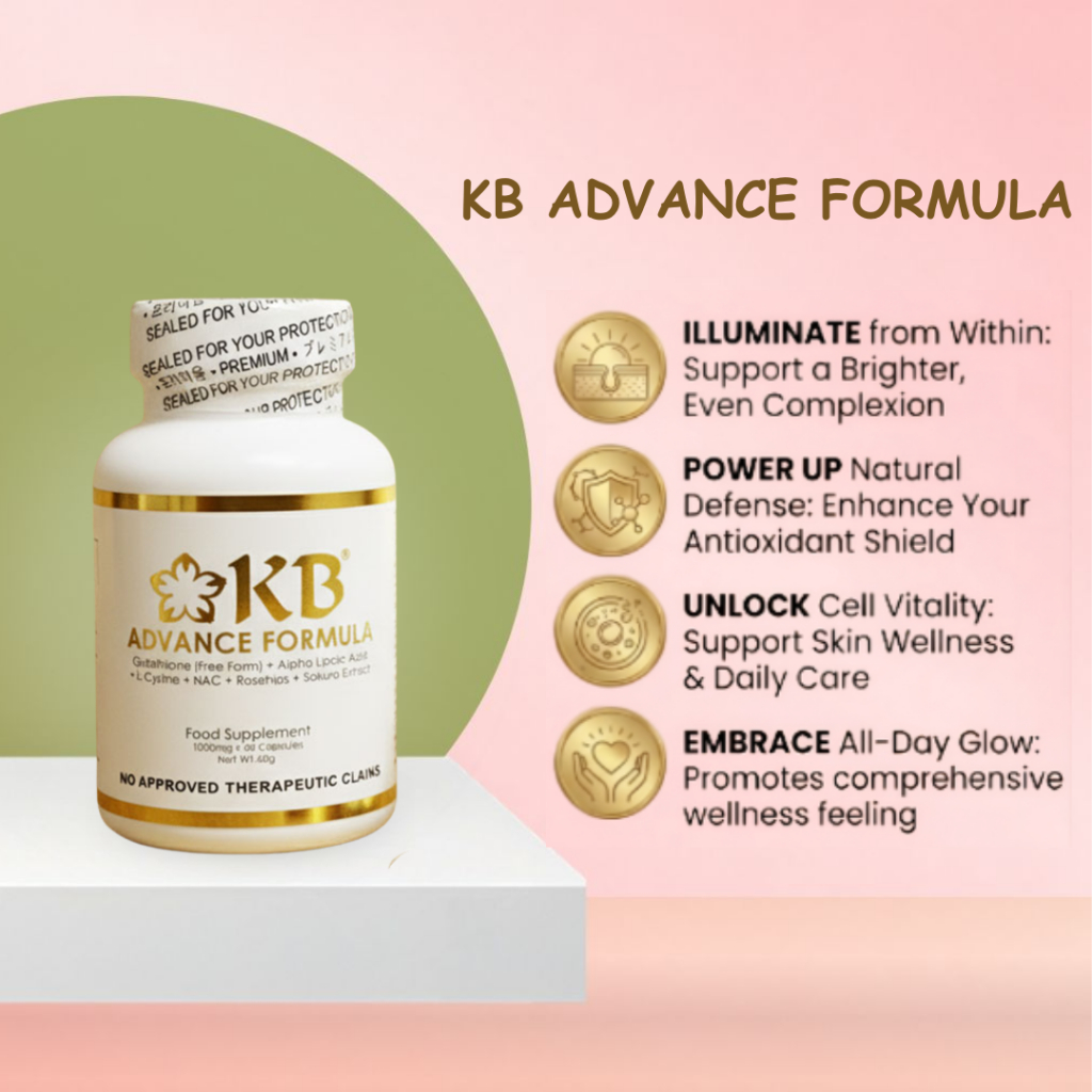 KB Advance Formula Glutathione +NAC+L-Cystine+Alpha Lipoic Acid Capsules | Rosehips & Sakura Extract