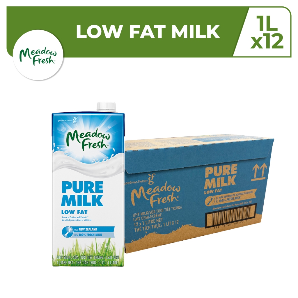 MEADOW FRESH Low Fat Milk 1L - Set of 12 | Shopee Philippines