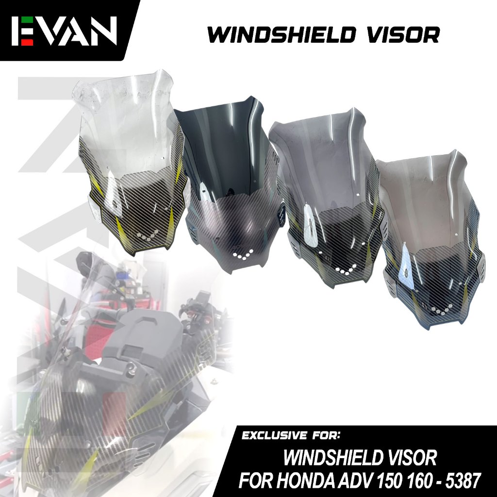 EVAN.PH HONDA ADV150/160 VISOR WINDSHEILD MEDIUM NEW DESIGN THICK 4 ...