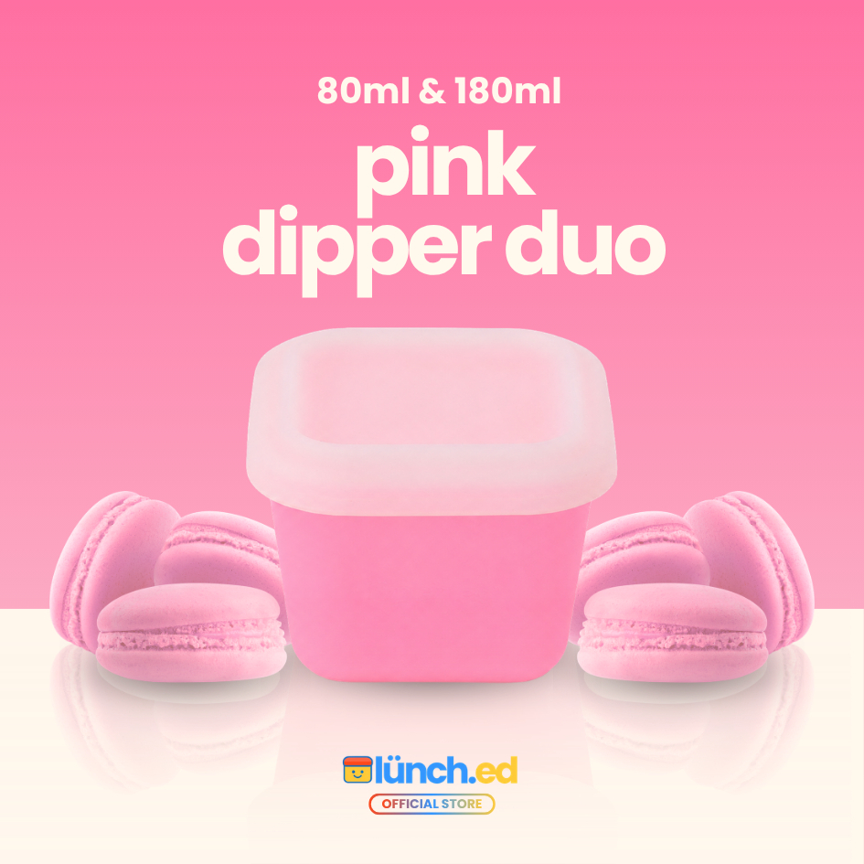 Dipper Duo Pink 80 and 180ml Lunched Lunch Box | Freezer Safe | Shopee ...