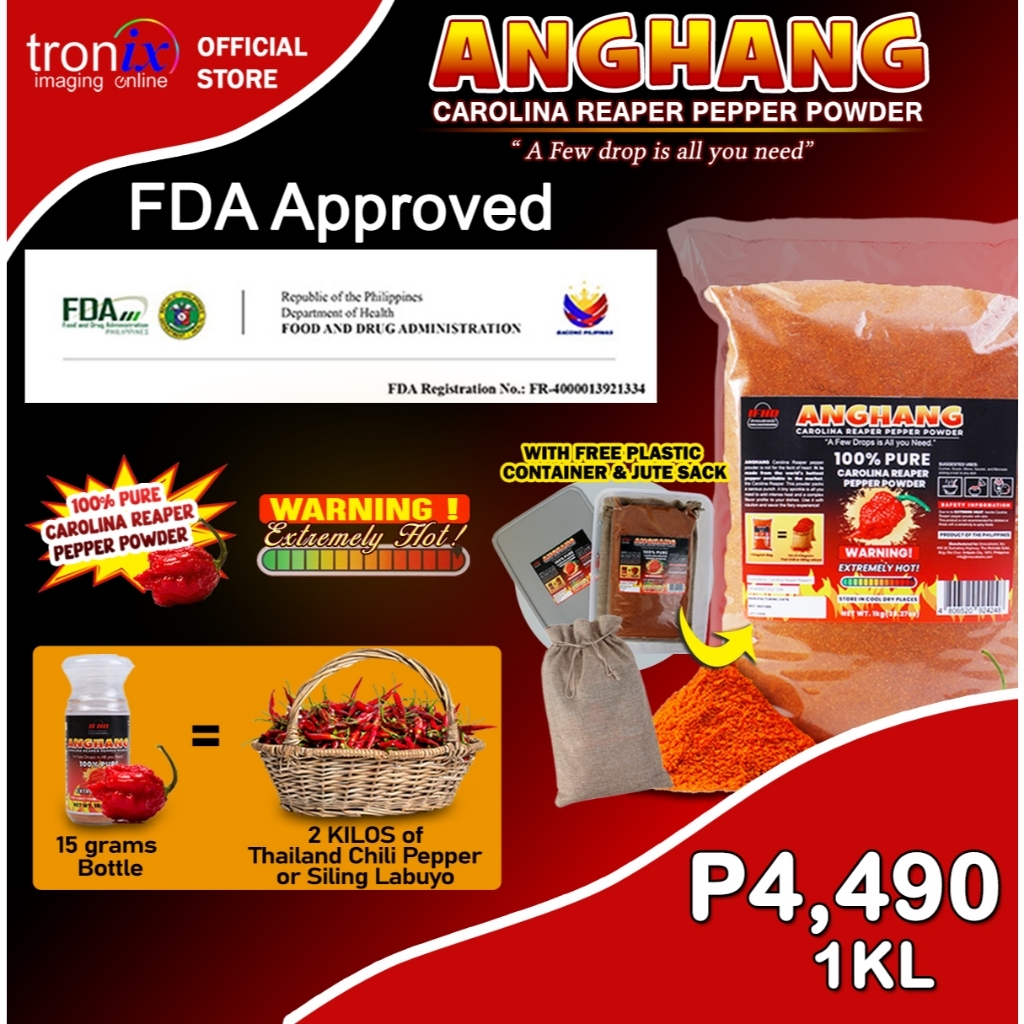 Tronix IFHD 1pc. ANGHANG Carolina Reaper Pepper Powder (100% Pure) - 1 ...