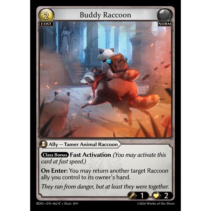 GRAND ARCHIVE TCG - BUDDY RACCOON - RADIANT ORIGINS | Shopee Philippines