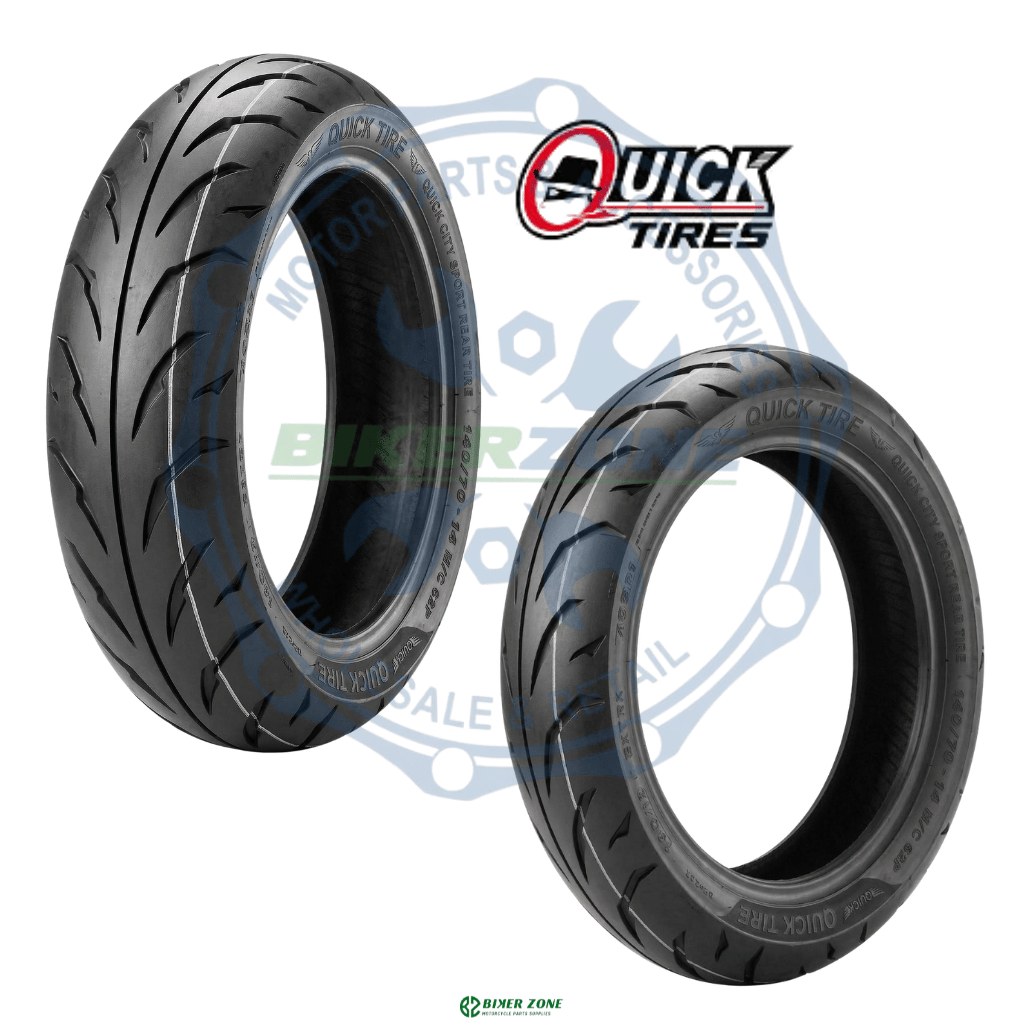 QUICK MOTORCYCLE TIRE x12, x 14 and x17 TUBELESS | TYPE SERIES | Shopee ...
