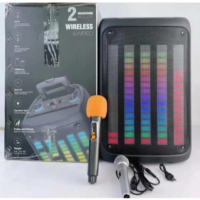 BRODU BTS-1809 12 Inches Portable Trolley Rechargeable Wireless Audio ...