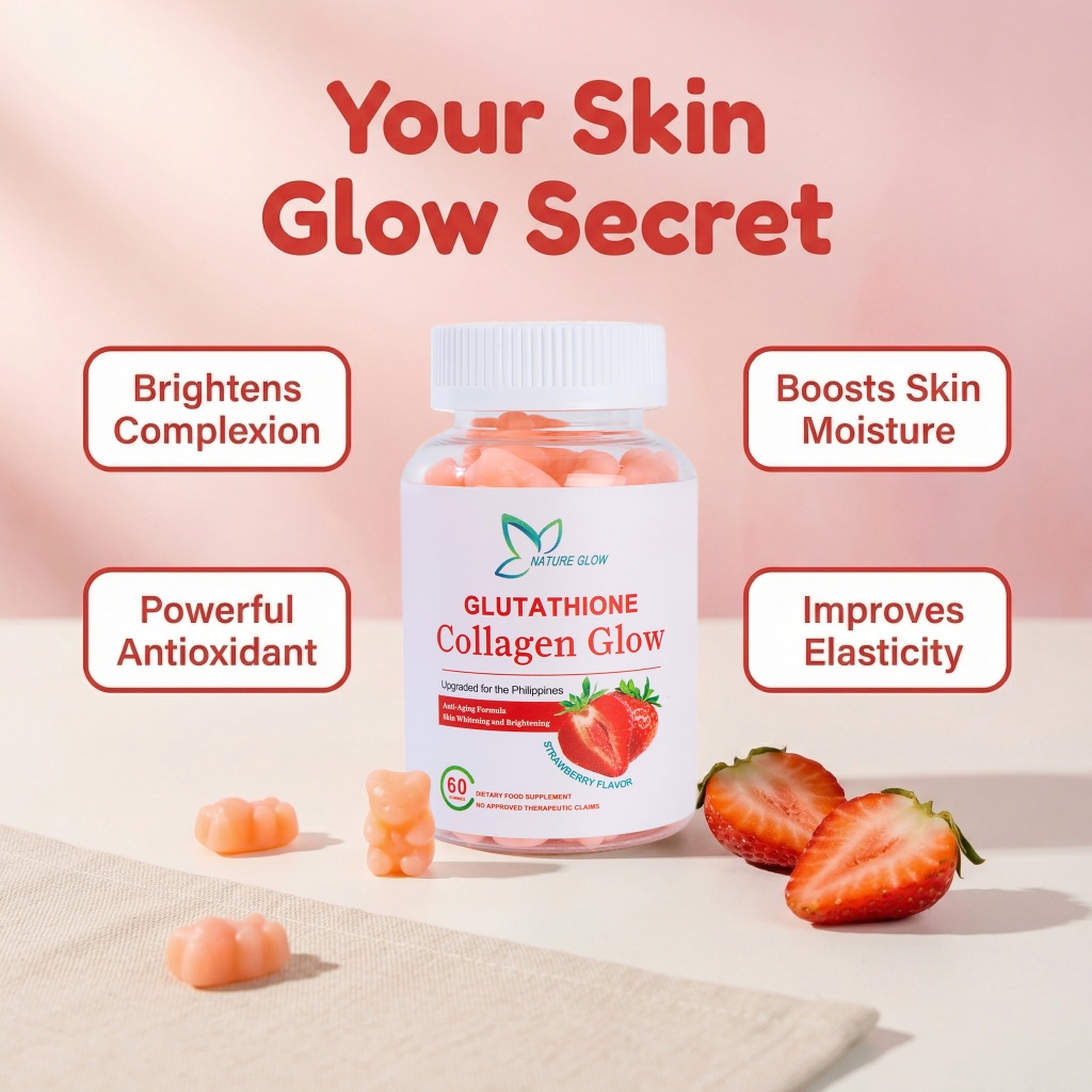 glutathione collagen glow philippines NATURE GLOW Glutathione Collagen Glow Gummies Original Whitening Skin  Anti-Aging Collagen Gummies