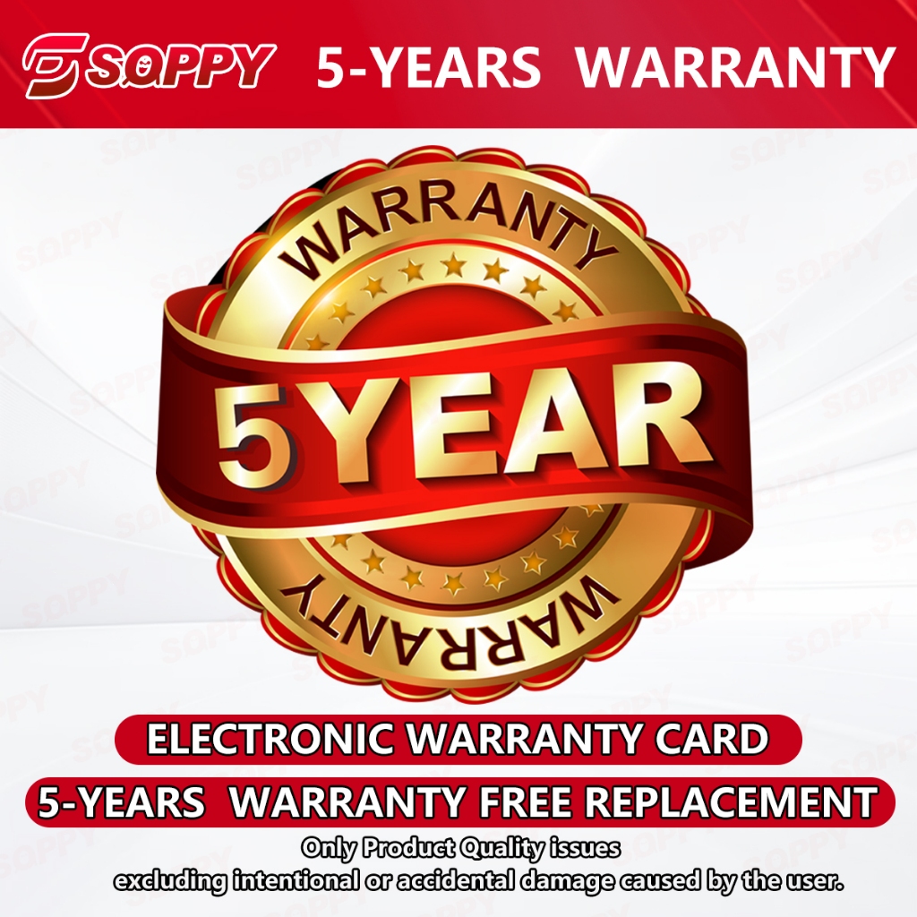 SOPPY ELECTRONIC WARRANTY CARD 5-YEARS WARRANTY PRODUCT QUALITY ISSUES ...